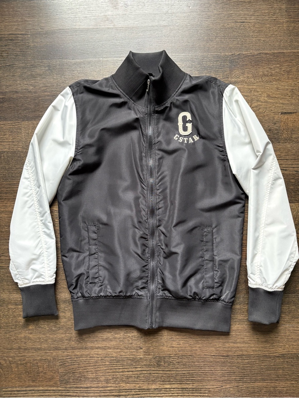 BNWT Unisex G-STAR Black & White Baseball Bomber Jacket, IMPECCABLE!